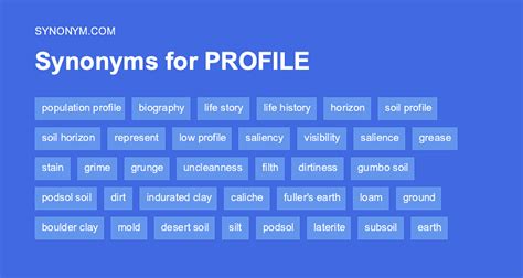 another word for profile.